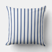 Stripes Modern Indigo Minimalist Elegance クッション (正面)