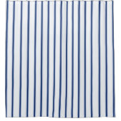 Stripes Modern Indigo Minimalist Elegance シャワーカーテン (正面)