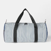 Stripes Modern Indigo Minimalist Elegance ダッフルバッグ (裏面)