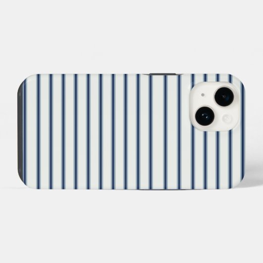 Stripes Modern Indigo Minimalist Elegance iPhoneケース (裏面横)