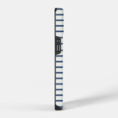 Stripes Modern Indigo Minimalist Elegance iPhoneケース (右側面)