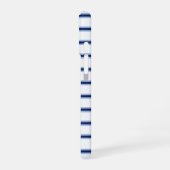 Stripes Modern Indigo Minimalist Elegance iPhone 16ケース (左側面)