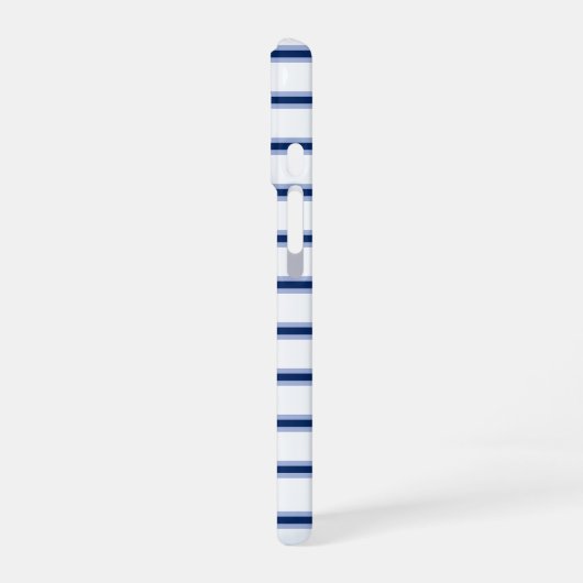 Stripes Modern Indigo Minimalist Elegance iPhone 16ケース (左側面)