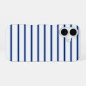Stripes Modern Indigo Minimalist Elegance iPhone 16ケース (裏面横)