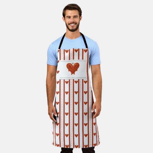 Stripes of Hearts エプロン (着用した状態)