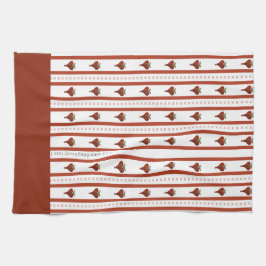 Stripes of Hearts キッチンタオル