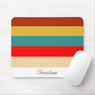 stripes retro multi-color マウスパッド