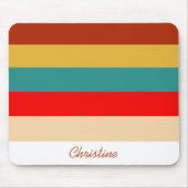 stripes retro multi-color マウスパッド (正面)