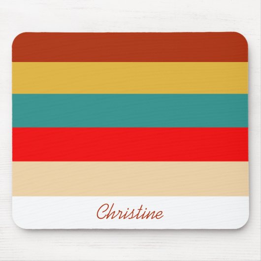 stripes retro multi-color マウスパッド (正面)