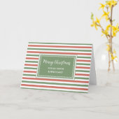 Stripes Sister & Family Merry Christmas カード (黄色い花)