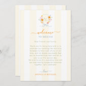 Stripes Wedding Welcome Letter Itinerary Card 招待状 (正面/裏面)