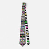 Stripes with Colorful Circles Necktie ネクタイ (正面)