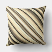Stripey Sepia装飾用クッション20インチx 20インチ クッション (裏面)