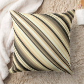 Stripey Sepia装飾用クッション20インチx 20インチ クッション (ブランケット)