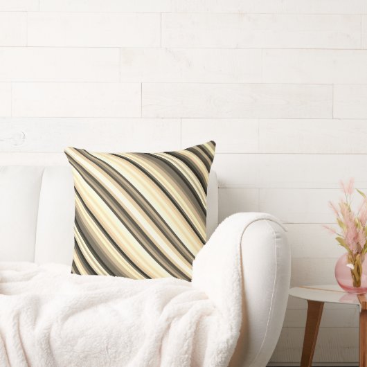Stripey Sepia装飾用クッション20インチx 20インチ クッション (ソファ)