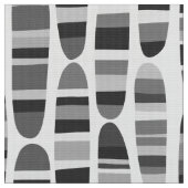 Stripey Strokes 120123 - 黒と白 ファブリック (クローズアップ)