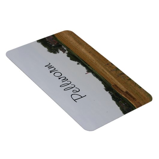 Strohballen Erntezeit auf Pellworm マグネット (右側)