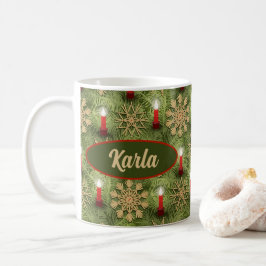 Strohsterne and Candles コーヒーマグカップ