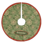 Strohsterne on Pine Tree ブラッシュドポリエステルツリースカート (正面)