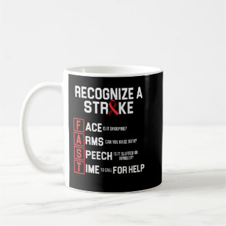 Stroke Awareness Survivor Fast Strong Warrior コーヒーマグカップ