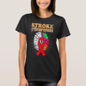 Stroke Awareness Survivor Treatment Strong Warrio Tシャツ (正面)