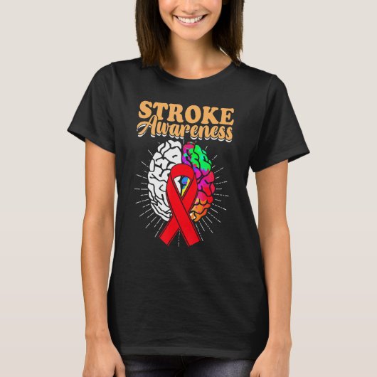 Stroke Awareness Survivor Treatment  Strong Warrio Tシャツ (正面)