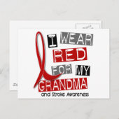 STROKE I衣服RED FOR MY GLANMA 37 ポストカード (正面/裏面)