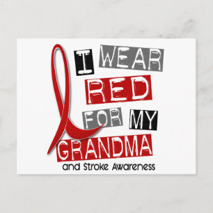 STROKE I衣服RED FOR MY GLANMA 37 ポストカード