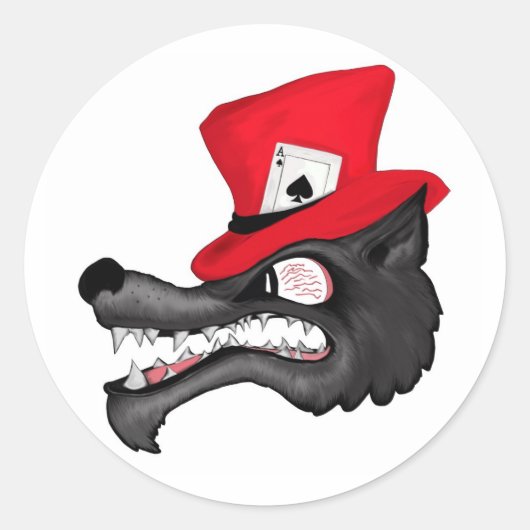 Stroke of Luck Lone Wolfスタンプ ラウンドシール (正面)