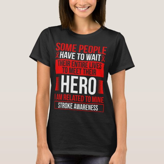Stroke Ribbon Stroke Warrior Stroke Survivor Tシャツ (正面)
