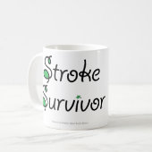 StrokeSurvivorGreen コーヒーマグカップ (正面左)