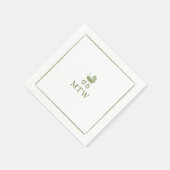 Stroller Monogram Napkins Baby Shower スタンダードカクテルナプキン (角)