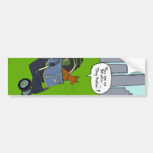 Strollercatの漫画のステッカー バンパーステッカー