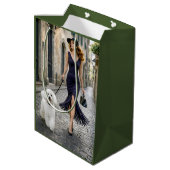 Strolling Italy, Poodle  ミディアムペーパーバッグ (裏面アングル)