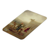 Strolling Players, 1793 (スズプレート油) マグネット (左側)