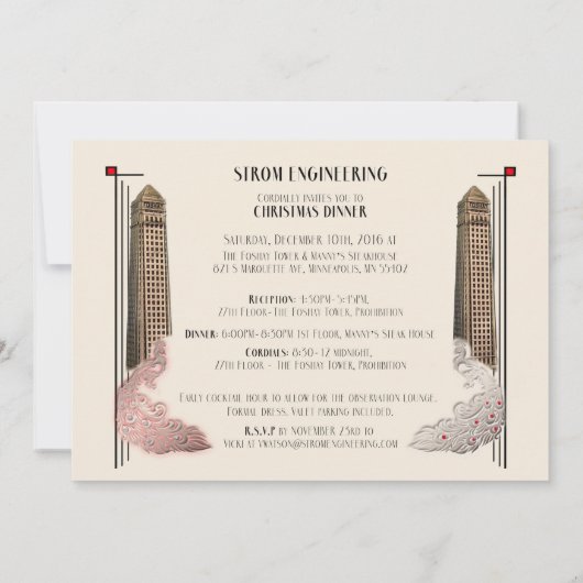 Stromのエンジニアリングのクリスマスのパーティの招待状 招待状 (裏面)