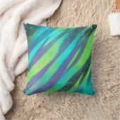 Strömende Farbwogen im Neonlicht クッション (ブランケット)