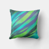 Strömende Farbwogen im Neonlicht クッション (裏面)