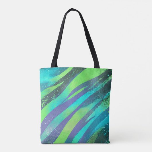 Strömende Farbwogen im Neonlicht トートバッグ (裏面)