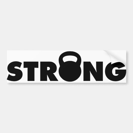 STRONG – ケトルベルトレーニング やる気を起こさせる バンパーステッカー (正面)