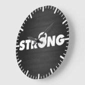 STRONG – ケトルベルトレーニング やる気を起こさせる ラージ壁時計 (傾斜)