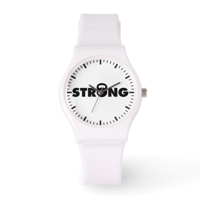 STRONG – ケトルベルトレーニング やる気を起こさせる 腕時計 (正面)