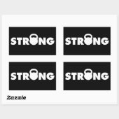 STRONG – ケトルベルトレーニング やる気を起こさせる 長方形シール (シート)