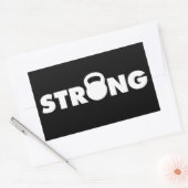 STRONG – ケトルベルトレーニング やる気を起こさせる 長方形シール (封筒)