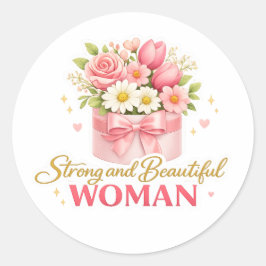 Strong and beautiful women ラウンドシール