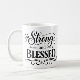 Strong and Blessed Inspirational Coffee Mug コーヒーマグカップ