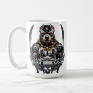 Strong and brave pit bull コーヒーマグカップ