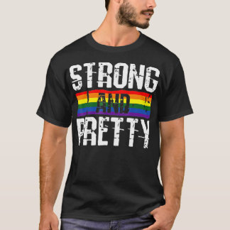 Strong And Pretty Gay Pride Gym Lifting Workout LG Tシャツ