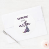 Strong As A Mother black ラウンドシール (封筒)