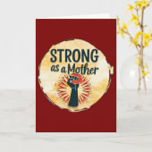 Strong as a Mother – Feminine Power Design カード (黄色い花)